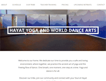 Tablet Screenshot of hayatyogadance.com